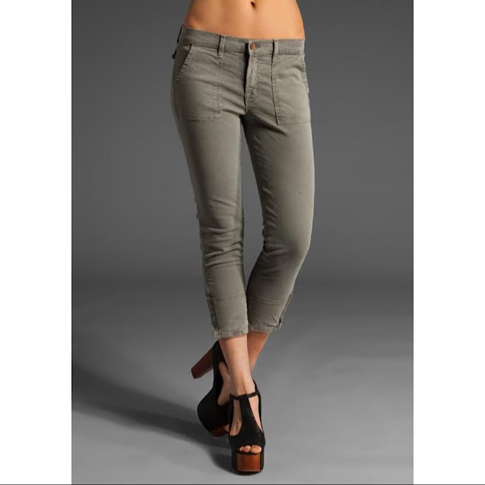 J Brand Scout Military Zip Twill Crop Jeans/Pant